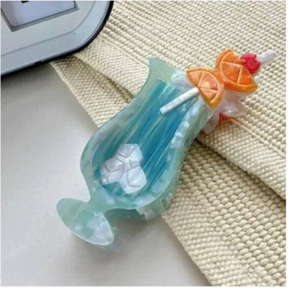 ⭐️❤️❤️ FREE Drink Alcohol Vaca Vacation Chic Glam Hipster Hippie Beach Claw Clip